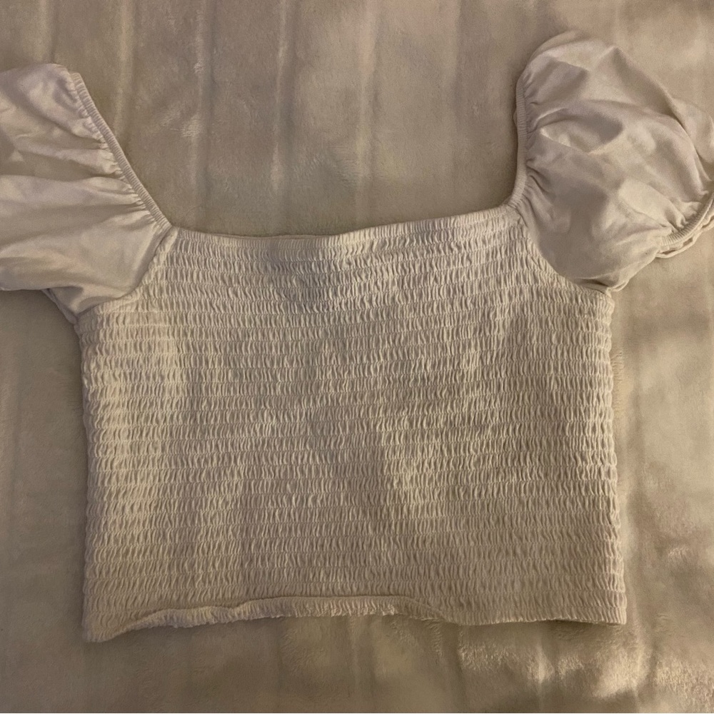 Women's white crop top